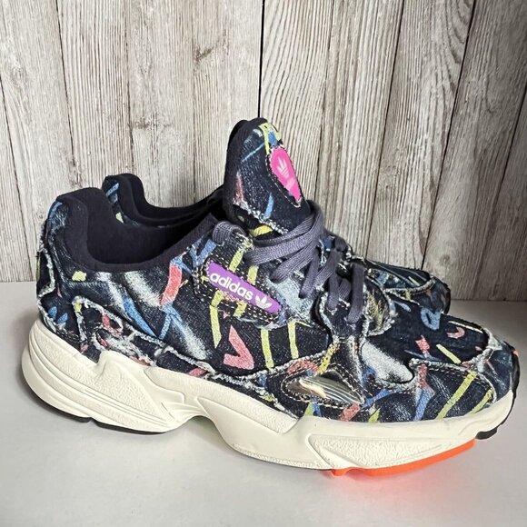 Adidas Originals Women's Denim Falcon Fashion Retro Sneakers CG6249 Sz 6.5 - Picture 11 of 16